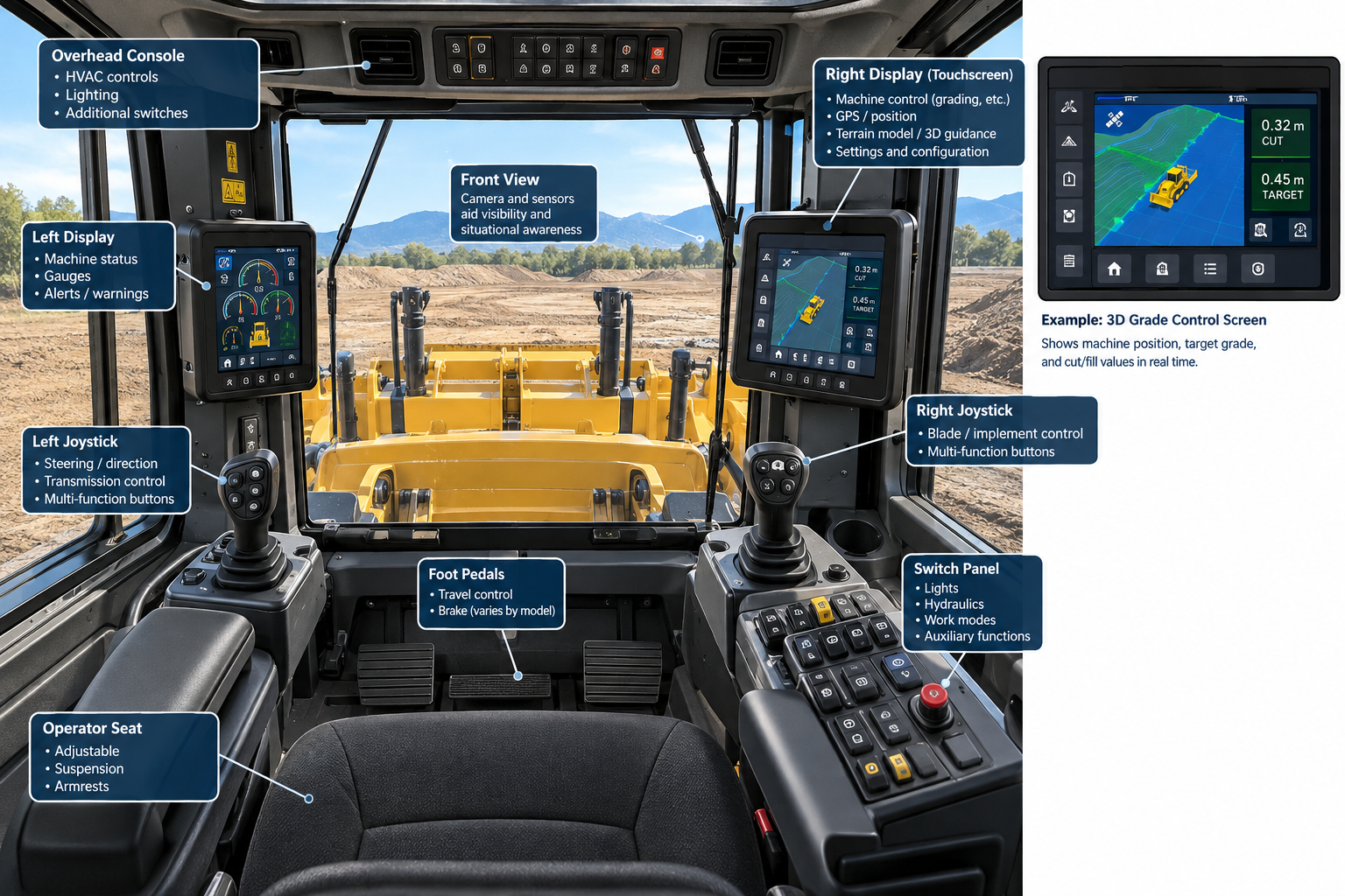 Caterpillar Tractor Controls